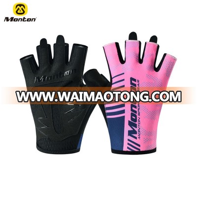 OEM Custom Men Half Finger Road Bike Racing Cycling Gloves Padded