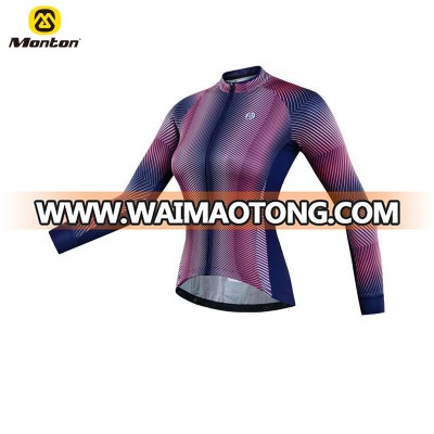 High quality Breathable Women Long Sleeve Custom Team Cycling Long Jerseys