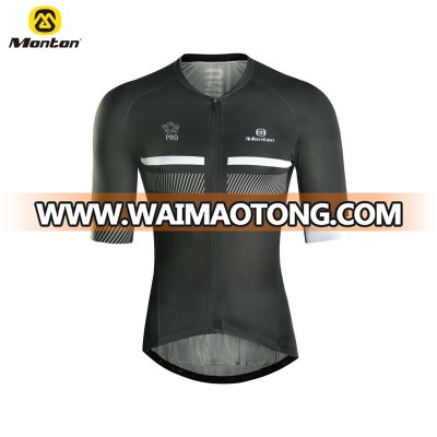 High quality cool design custom black short sleeve cycling jersey