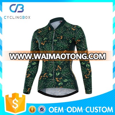 long sleeve factory price top quality cycling jersey women